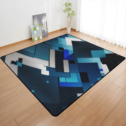 Comfy Chic Geometric Area Rug - Stylish Gaming Comfort - Iron Phoenix GHG