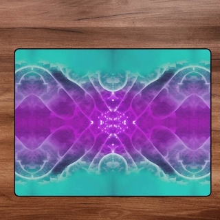 Galactic Radiance | Abstract Teal and Purple Rug - Iron Phoenix GHG