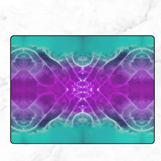 Galactic Radiance | Abstract Teal and Purple Rug - Iron Phoenix GHG