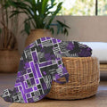 Cozy Gaming Blanket | Purple Geometric Fleece Throw - Image 1