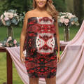 "Crimson Splatter" Off-the-Shoulder Dress| Iron Phoenix GHG - Image 6