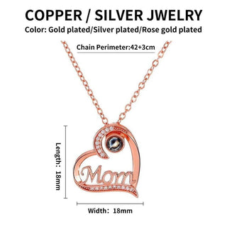 "Mom" Custom Photo Projection Necklace | Iron Phoenix GHG - Iron Phoenix GHG