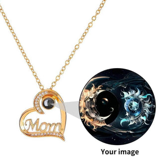 "Mom" Custom Photo Projection Necklace | Iron Phoenix GHG - Iron Phoenix GHG