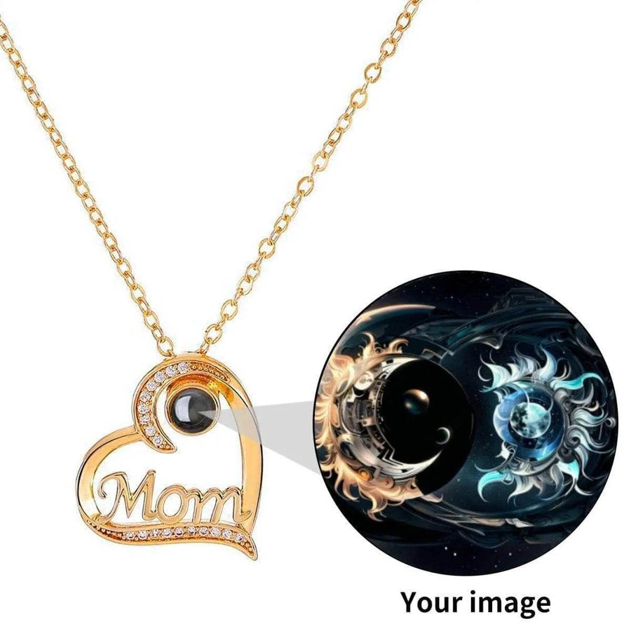 "Mom" Custom Photo Projection Necklace | Iron Phoenix GHG - Iron Phoenix GHG