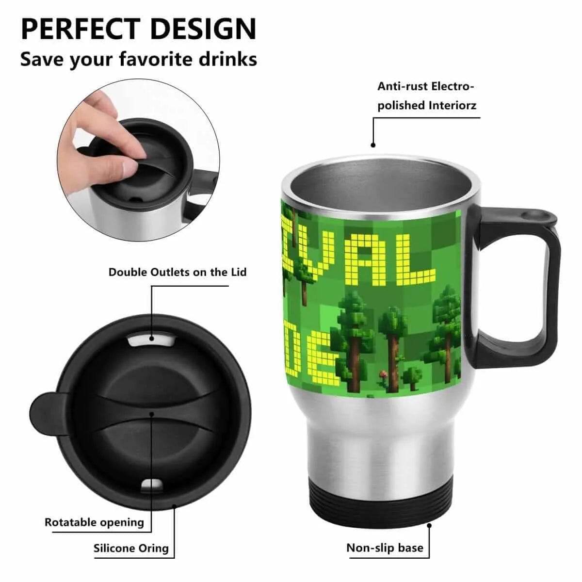 Custom Survival Game Travel Mug Enthusiasts - Durable Insulated Personalized - Iron Phoenix GHG