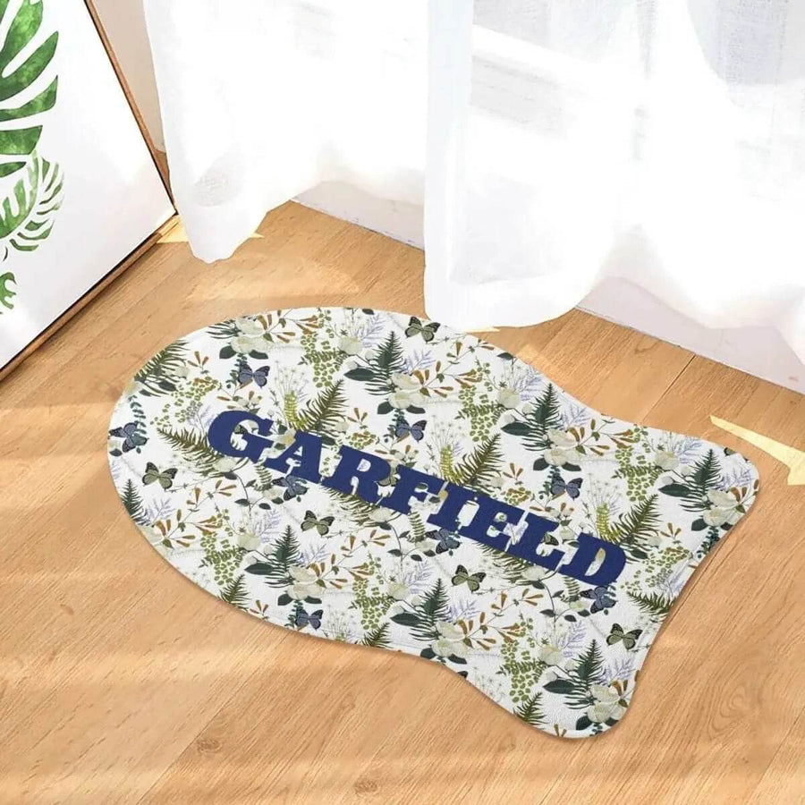 Custom Floral Pet Mat | Personalized Dog and Cat Rug - Iron Phoenix GHG