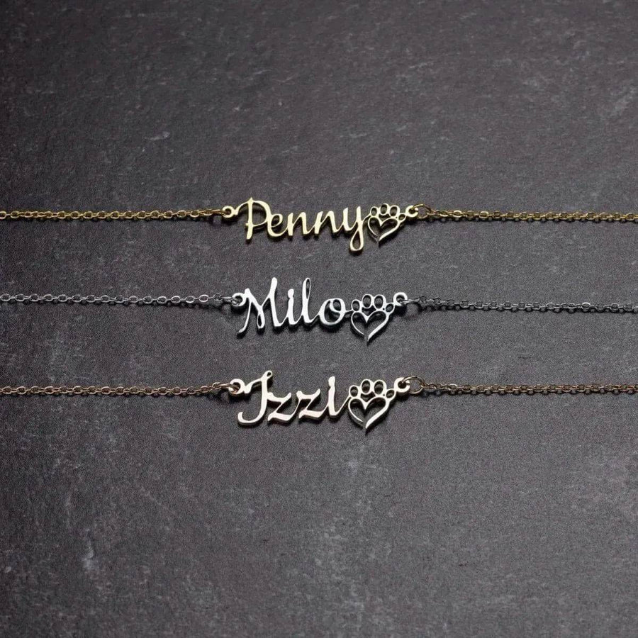 Personalized Dog Mom Necklace - Paw - Iron Phoenix GHG