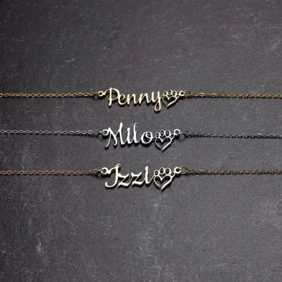 Personalized Dog Mom Necklace - Paw - Iron Phoenix GHG