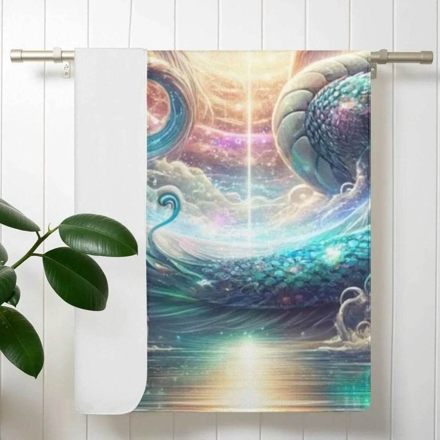 Personalized Dragon Towel | Custom Fantasy Bath Decor - Iron Phoenix GHG