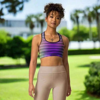 Electric Vibes Sports Bra - Trendy Workout Gear for Active Gamers - Iron Phoenix GHG