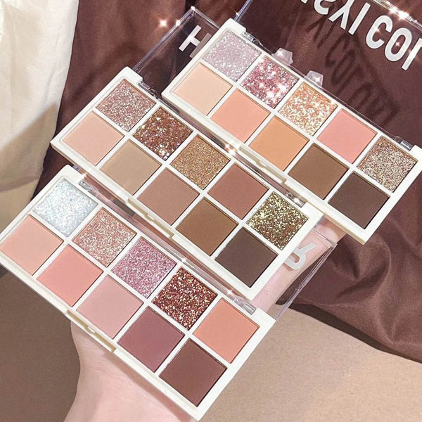 Eye Shadow Palette - 10 Colors Eco Pink Brown - Iron Phoenix GHG