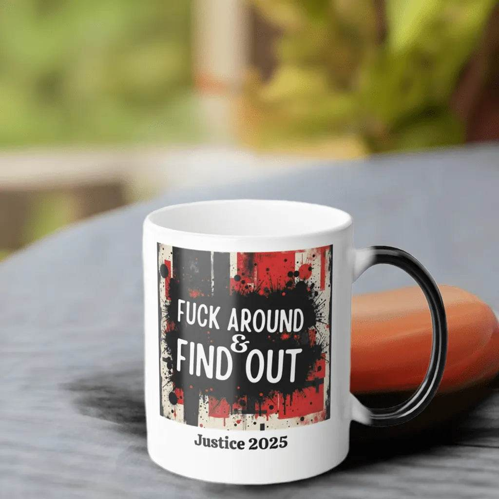 FAFO Mug - Personalize Your Justice 2025 for Gamers - Iron Phoenix GHG