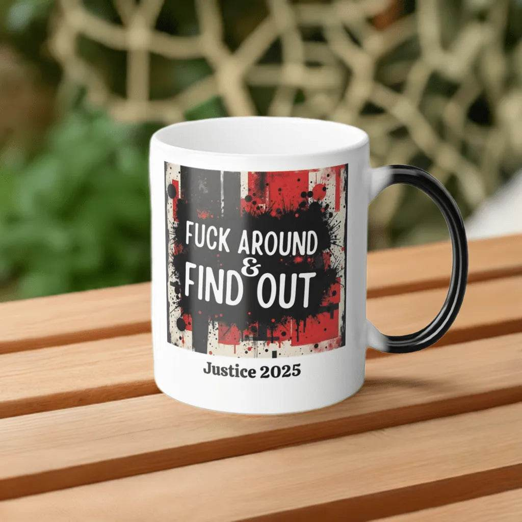 FAFO Mug - Personalize Your Justice 2025 for Gamers - Iron Phoenix GHG