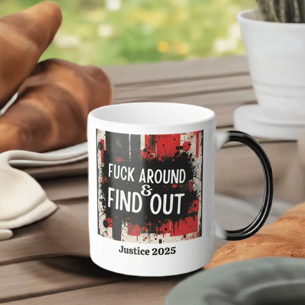 FAFO Mug - Personalize Your Justice 2025 for Gamers - Iron Phoenix GHG