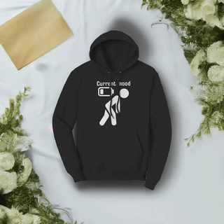 Funny "Current Mood" Gamer Dark Hoodie - Iron Phoenix GHG