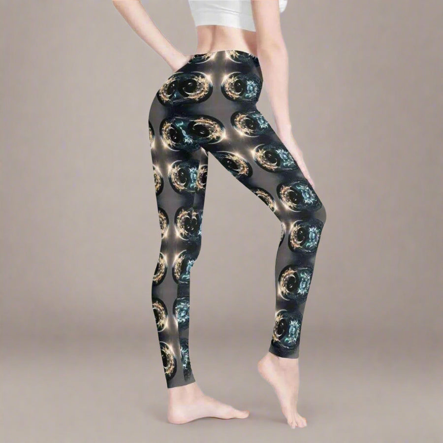 Celestial Dragon Leggings | Mythical Power Yoga Game Tights - Iron Phoenix GHG