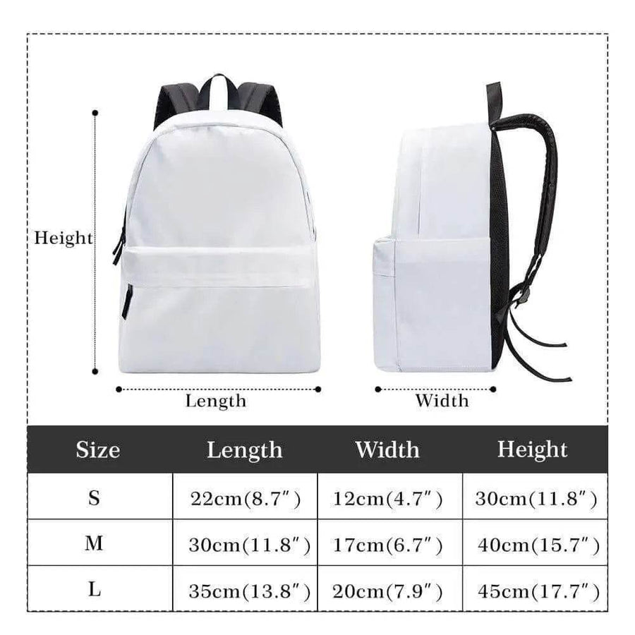 Fashion Backpack, Blue White, Eco-Friendly Style - Iron Phoenix GHG