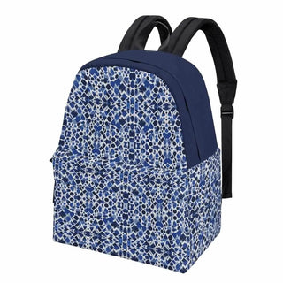Fashion Backpack, Blue White, Eco-Friendly Style - Iron Phoenix GHG