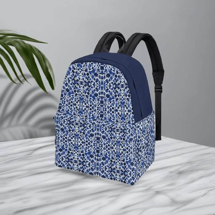 Fashion Backpack, Blue White, Eco-Friendly Style - Iron Phoenix GHG