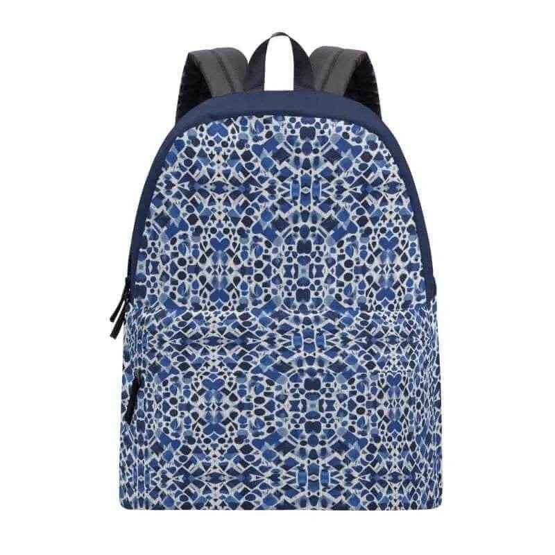 Fashion Backpack, Blue White, Eco-Friendly Style