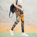 Gamer Floral Print Leggings | Heartbeat Yoga and Game Tights - Image 4
