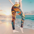 Gamer Floral Print Leggings | Heartbeat Yoga and Game Tights - Image 2