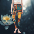 Gamer Floral Print Leggings | Heartbeat Yoga and Game Tights - Image 1