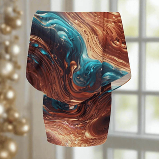 "Liquid Metal" Abstract Print Wrap Dress| Iron Phoenix GHG - Iron Phoenix GHG