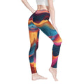 Flowy Nebula Leggings | Vibrant Yoga and Gaming Tights - Image 2