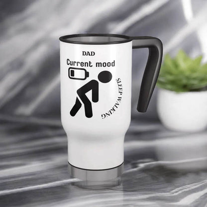 Funny Dad Sleepwalking Travel Mug - 14oz Gift for Gamer Fathers - Iron Phoenix GHG