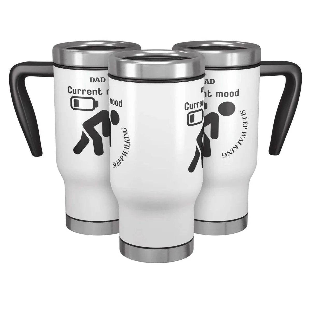 Funny Dad Sleepwalking Travel Mug - 14oz Gift for Gamer Fathers - Iron Phoenix GHG