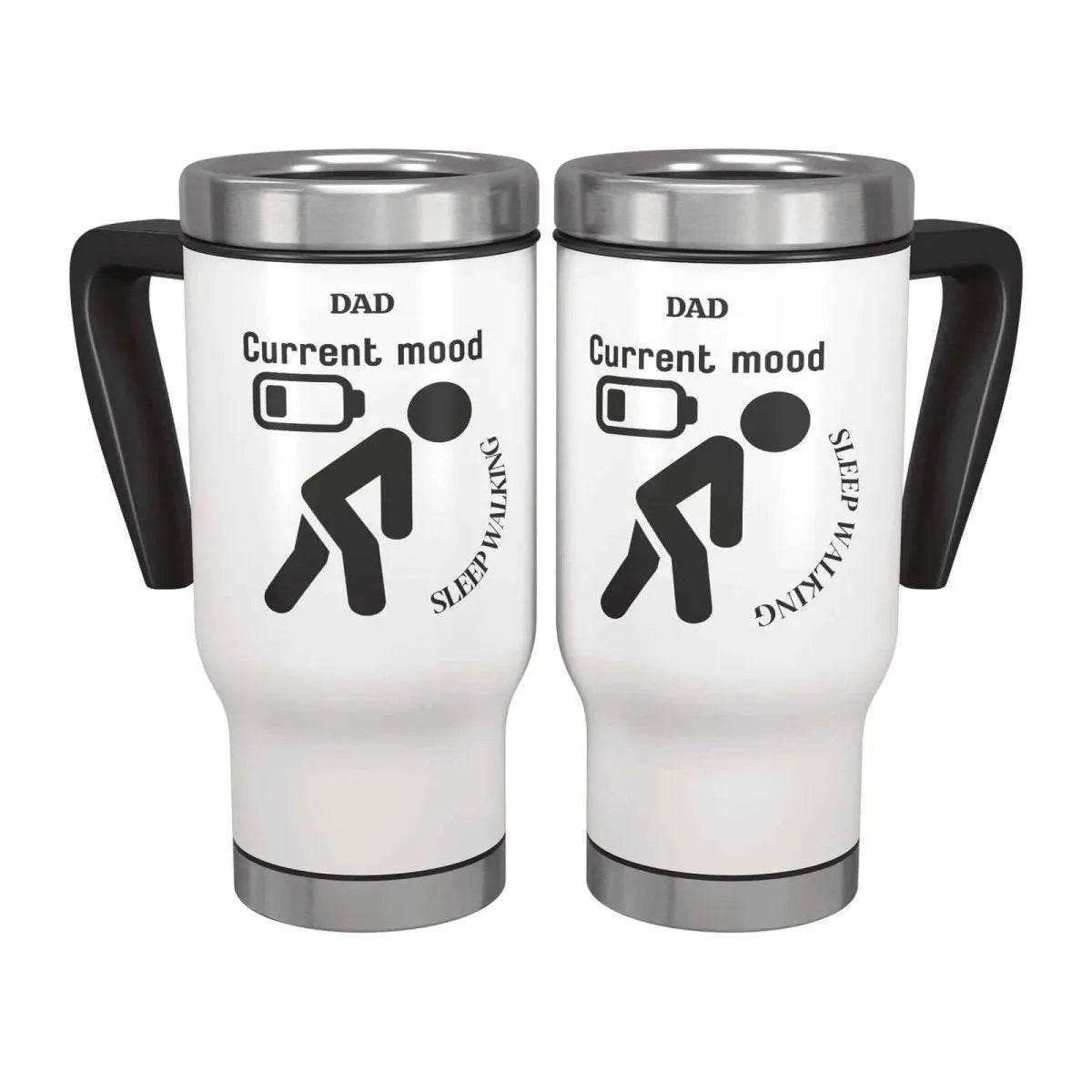 Funny Dad Sleepwalking Travel Mug - 14oz Gift for Gamer Fathers - Iron Phoenix GHG