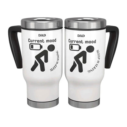 Funny Dad Sleepwalking Travel Mug - 14oz Gift for Gamer Fathers - Iron Phoenix GHG
