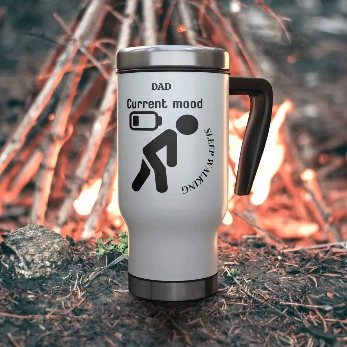 Funny Dad Sleepwalking Travel Mug - 14oz Gift for Gamer Fathers - Iron Phoenix GHG