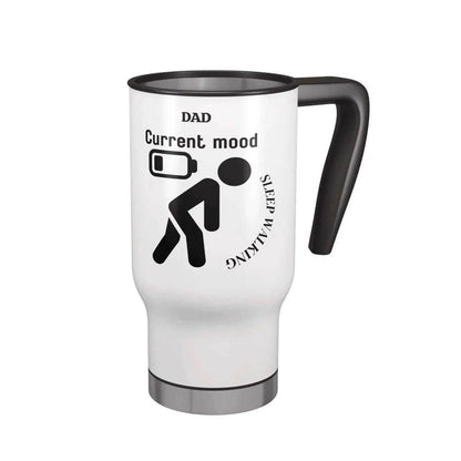 Funny Dad Sleepwalking Travel Mug - 14oz Gift for Gamer Fathers - Iron Phoenix GHG