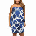 "Blue Abstract" Off-the-Shoulder Dress| Iron Phoenix GHG - Image 2