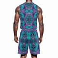 Abstract Sports Jersey Set | Teal Purple Gaming Uniform - Image 5