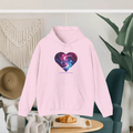 Galaxy Heart Hoodie - Cosmic Gamer Apparel - Image 1