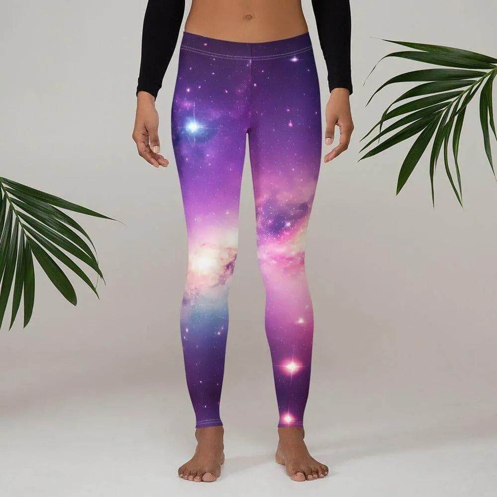 Galaxy Print Leggings - Solar System Workout Pants - Iron Phoenix GHG