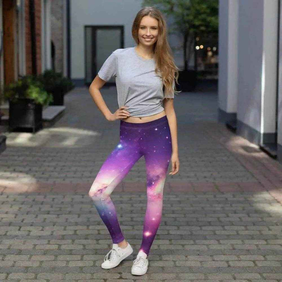 "Solar System" Galaxy Print Leggings | Iron Phoenix