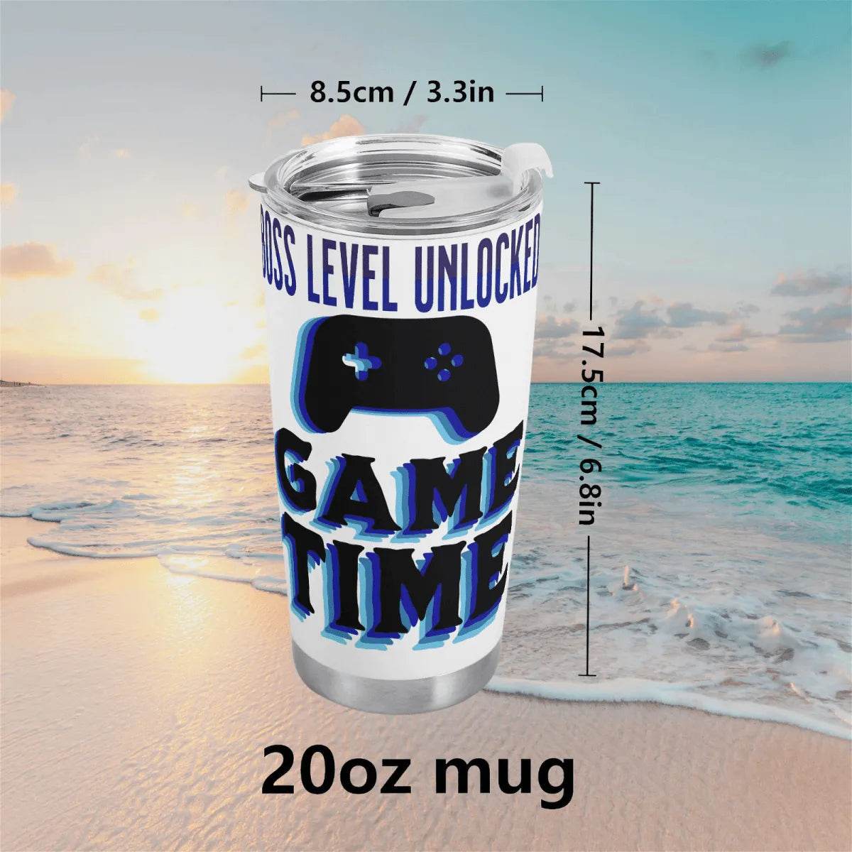 Game Time White Cup - Gaming, Sports & Calm Comfort - Iron Phoenix GHG