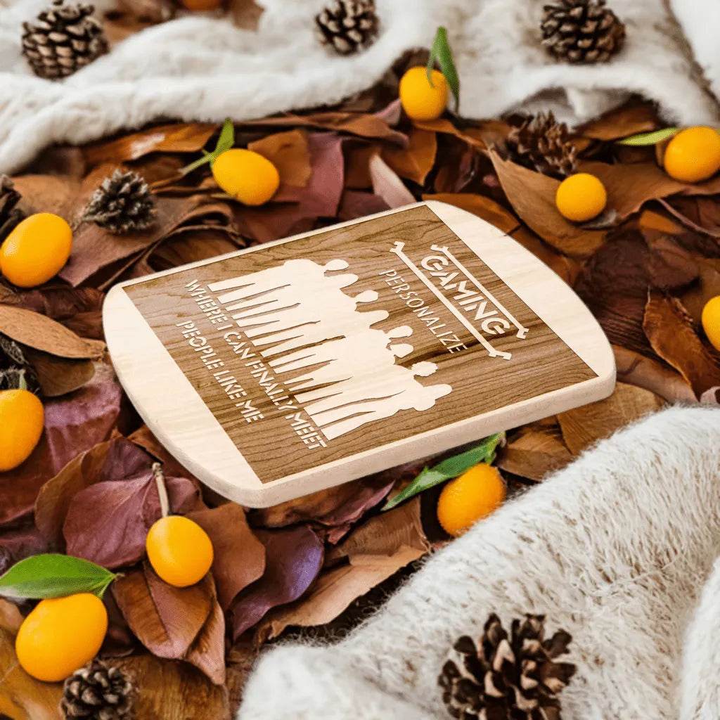 Gamer Cutting Board - Premium Hardwood Kitchen Tool for Chefs and Gaming Enthusiasts - Iron Phoenix GHG