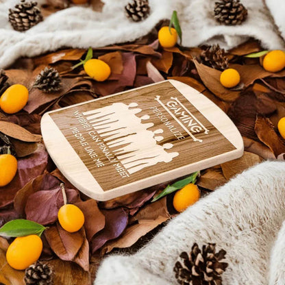 Gamer Cutting Board - Premium Hardwood Kitchen Tool for Chefs and Gaming Enthusiasts - Iron Phoenix GHG