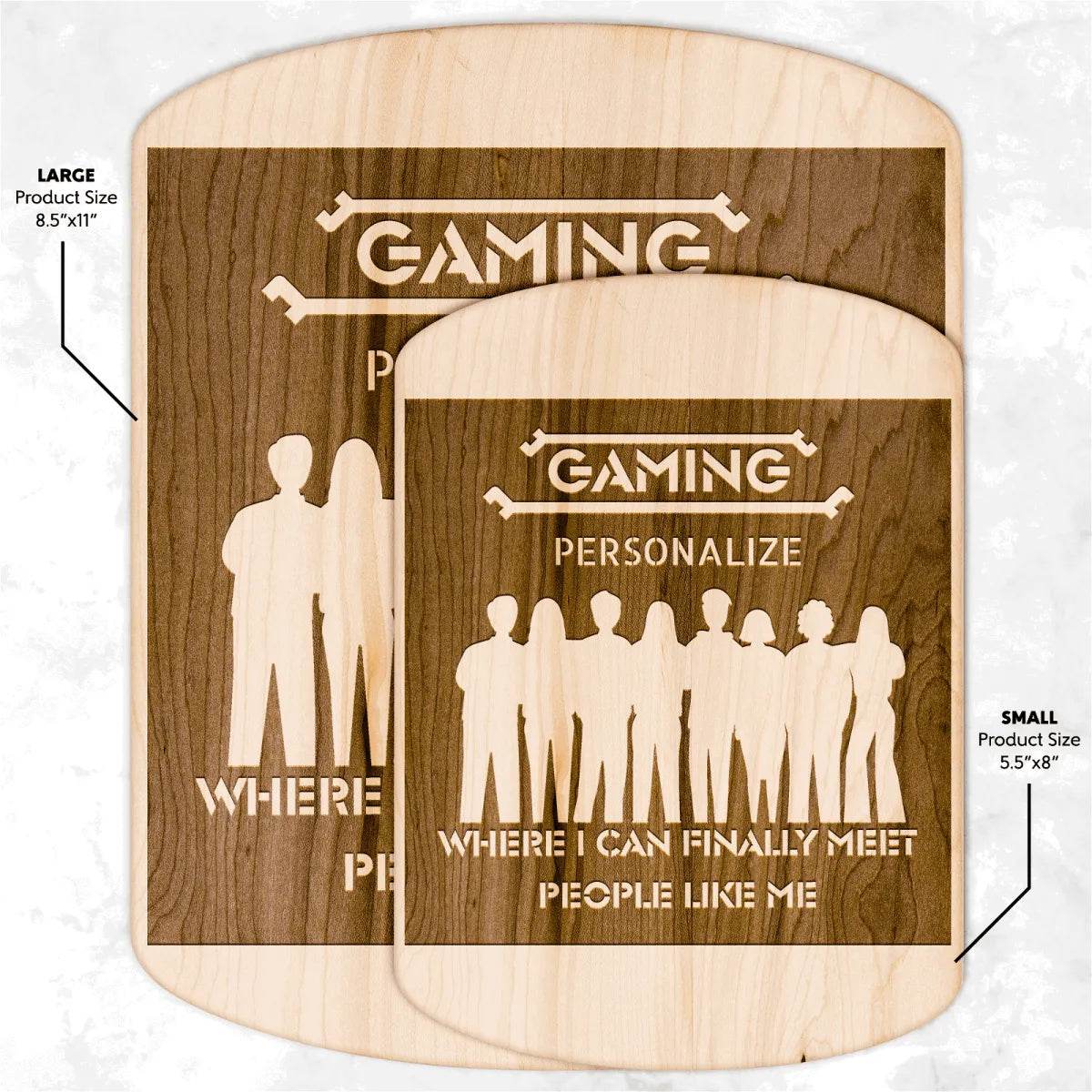 Gamer Cutting Board - Premium Hardwood Kitchen Tool for Chefs and Gaming Enthusiasts - Iron Phoenix GHG