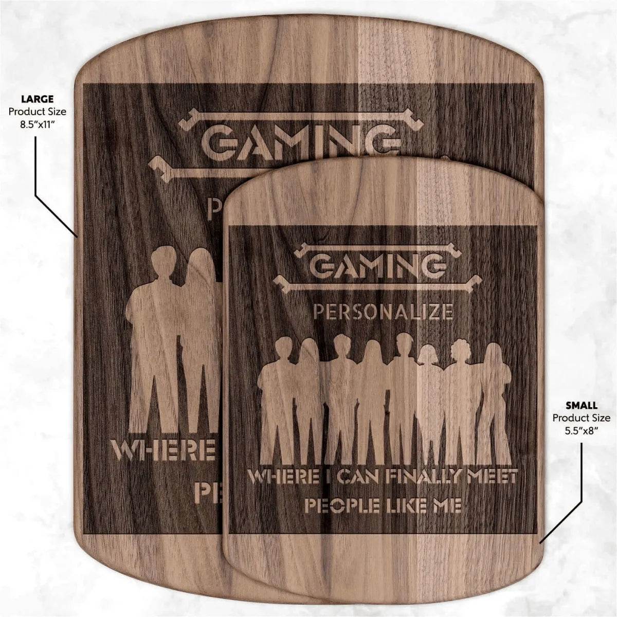 Gamer Cutting Board - Premium Hardwood Kitchen Tool for Chefs and Gaming Enthusiasts - Iron Phoenix GHG