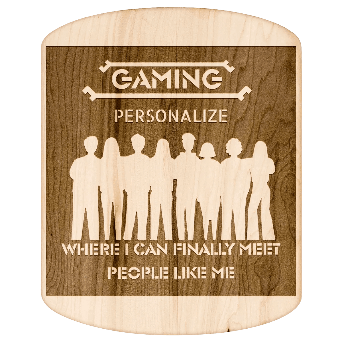 Gamer Cutting Board - Premium Hardwood Kitchen Tool for Chefs and Gaming Enthusiasts - Iron Phoenix GHG