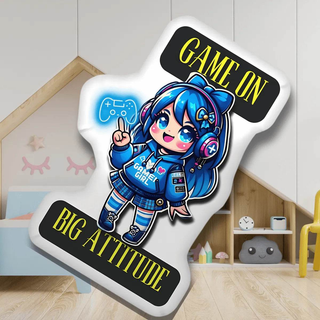 Gamer Girl Pillow - Ultimate Cozy Accessory for a Comfortable Gaming Setup - Iron Phoenix GHG