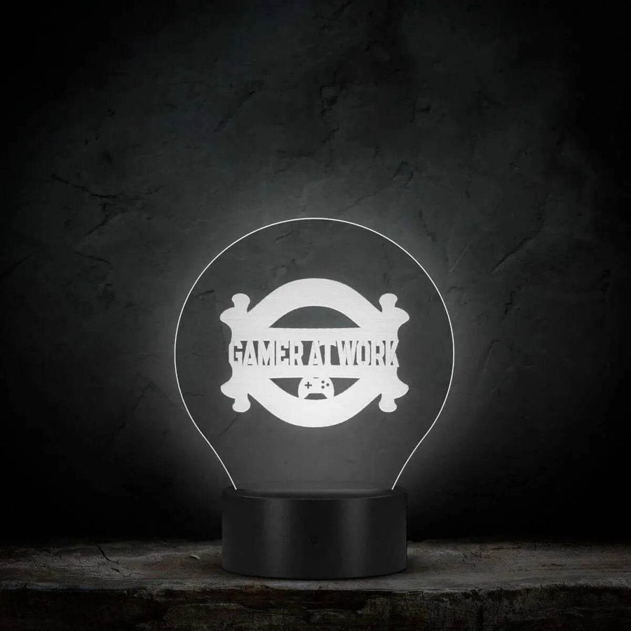 "Gamer at Work" LED Desk Sign | Iron Phoenix GHG 2025 - Iron Phoenix GHG