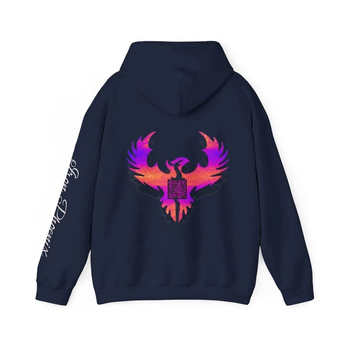Gamer Phoenix Hoodie, Etsy QR, Cozy Gaming Wear - Iron Phoenix GHG