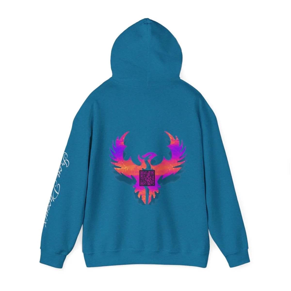 Gamer Phoenix Hoodie, Etsy QR, Cozy Gaming Wear - Iron Phoenix GHG